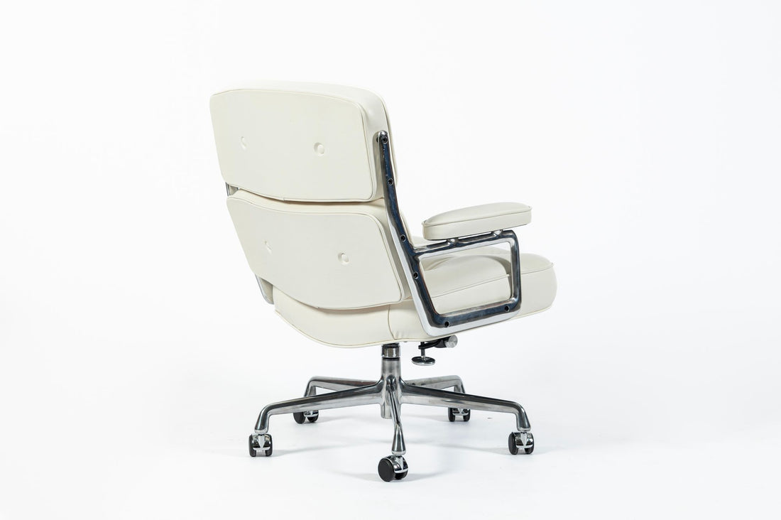 Herman Miller Eames Time Life Lobby White Leather Office Chair 2021
