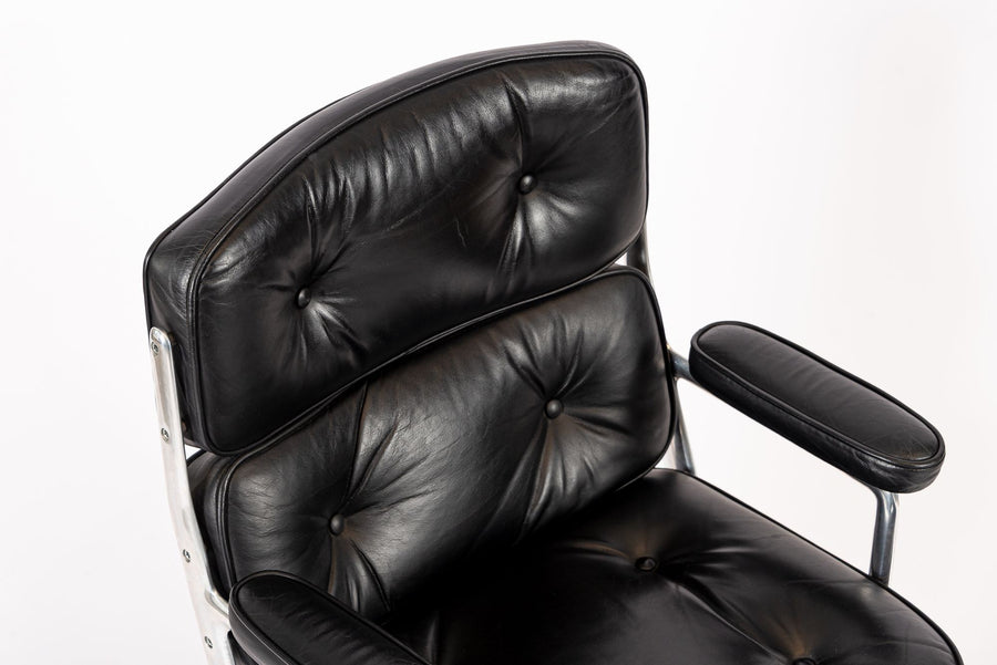 Eames for Herman Miller Time Life Black Leather Office Chair 1981