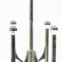 Gaetano Sciolari Italian Chrome Mid Century Modern Chandelier, 1970s