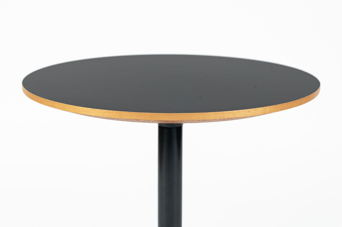 Mid Century George Nelson Pedestal Side Table for Herman Miller Black Laminate