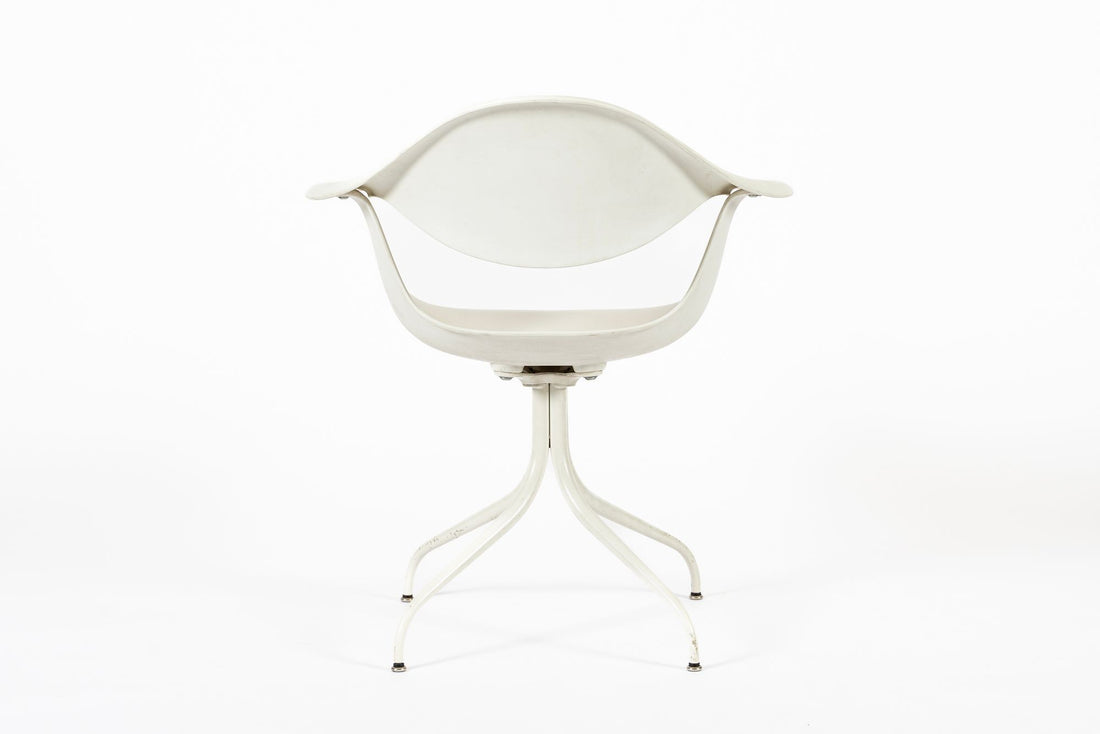 Mid Century White Swag Chair by George Nelson for Herman Miller