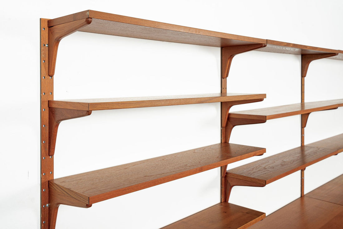 Mid Century Danish HG Teak Wood Modular Wall Unit Shelving & Bookcase