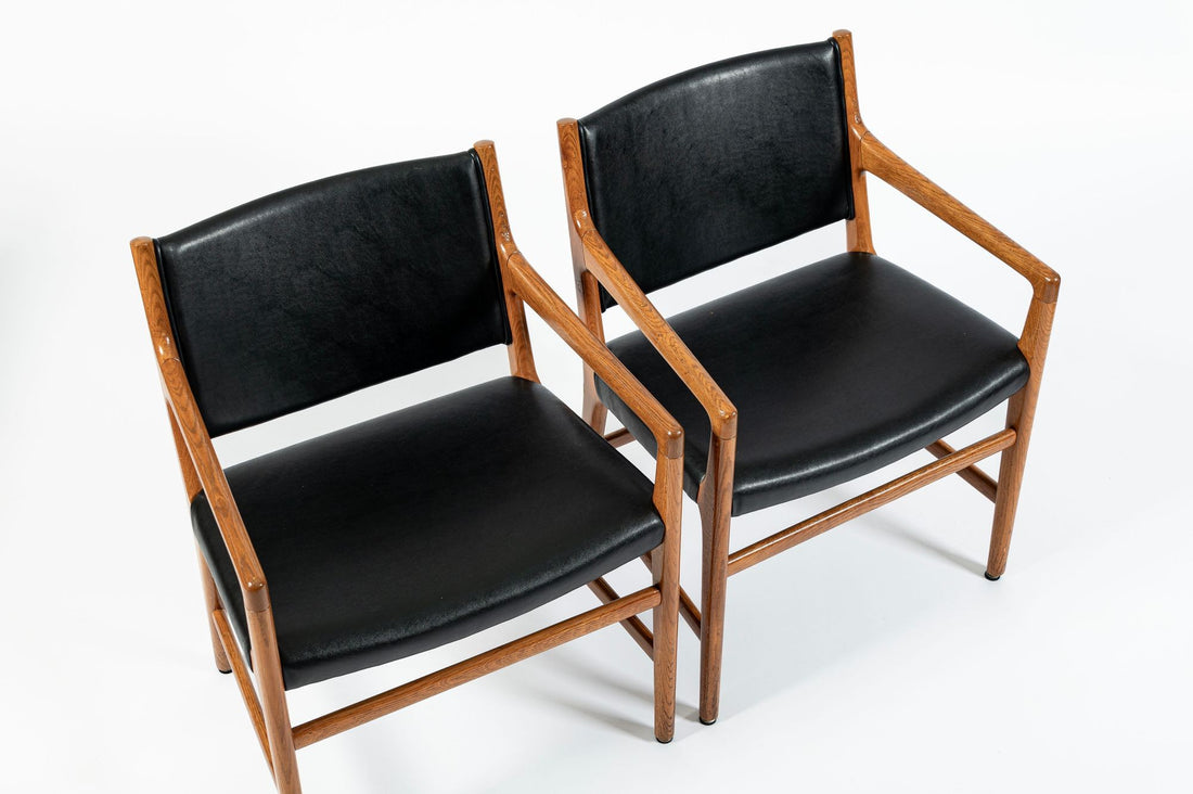 Hans J. Wegner JH507 Oak Dining Armchairs for Johannes Hansen (Attr.), Set of 6, Denmark, Circa 1965