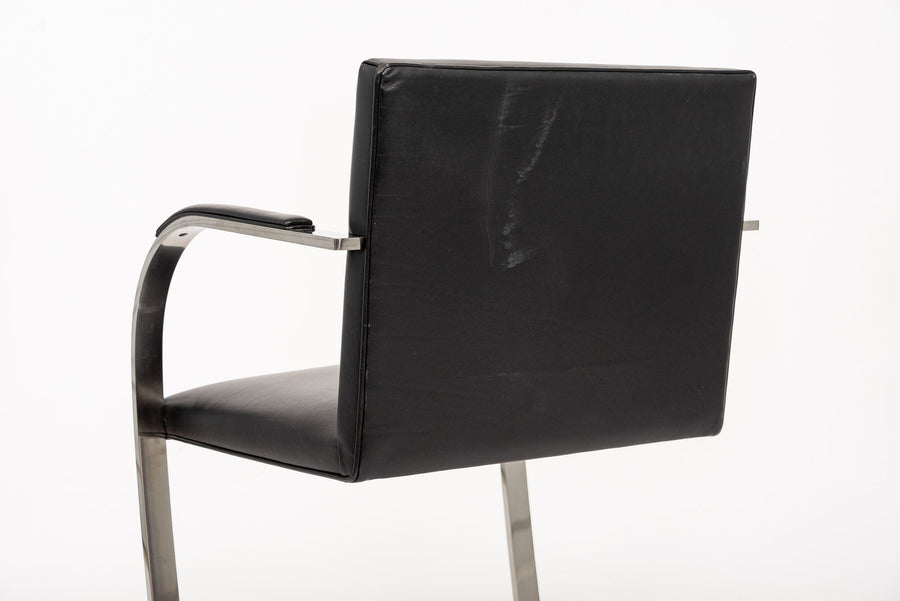 Mid Century Black Brno Chairs by Mies van der Rohe for Knoll 12 Available