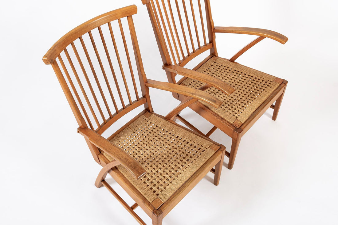 Vintage Mid Century Dutch Wooden Lounge Chairs by Vero Stoel