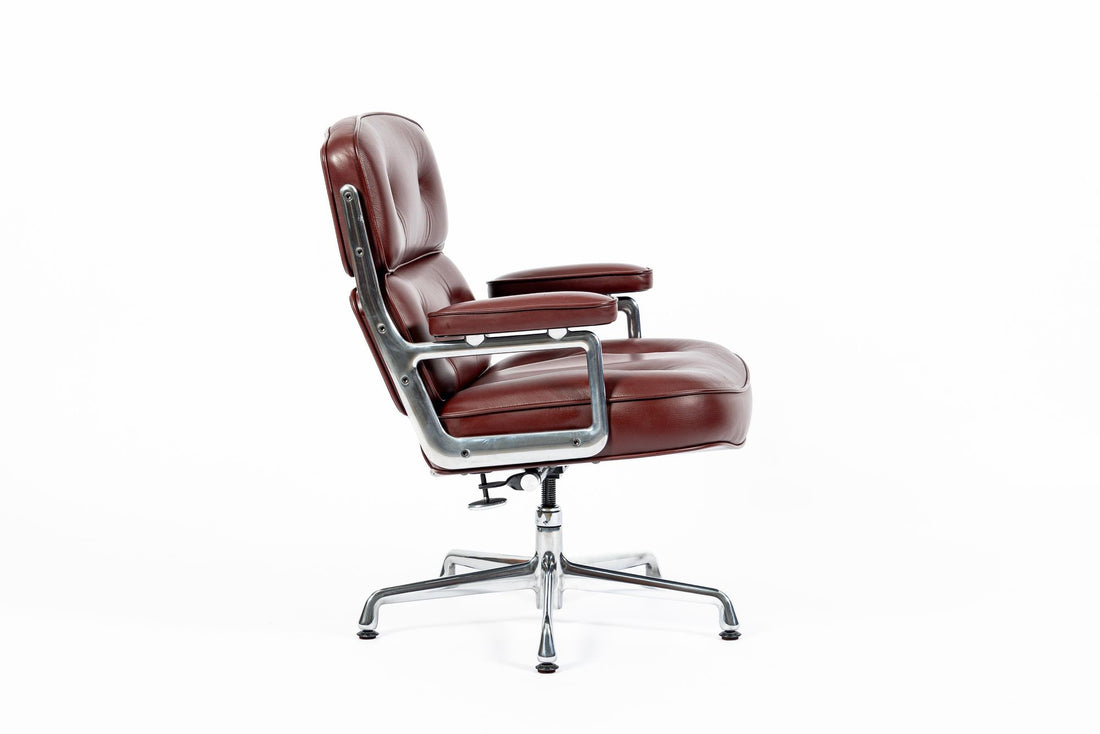 Eames Herman Miller Time Life Lobby Red Leather Office Chair