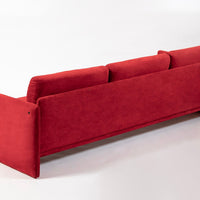 Vintage Italian Modern Red Simone Sofa by Simon International, Italy, Circa 1972
