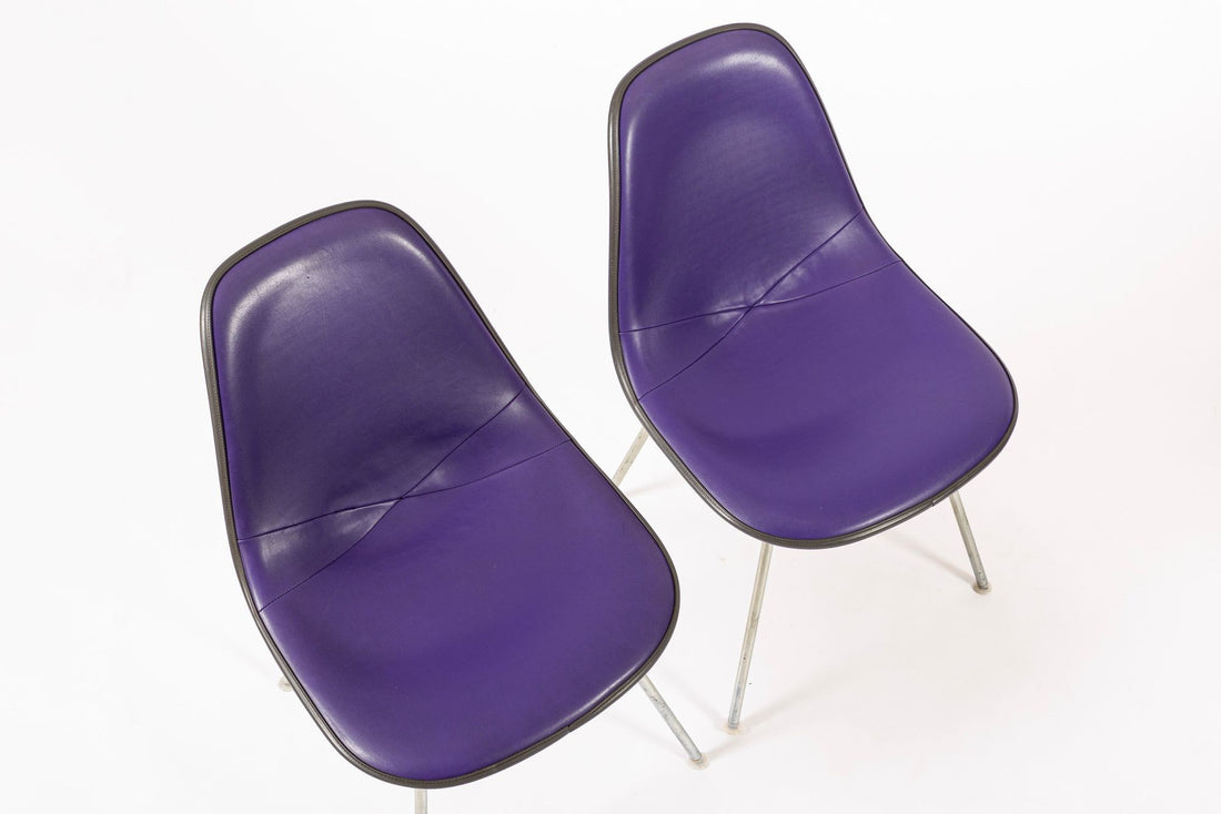 Vintage Mid Century Purple DSX Side Chairs by Eames for Herman Miller