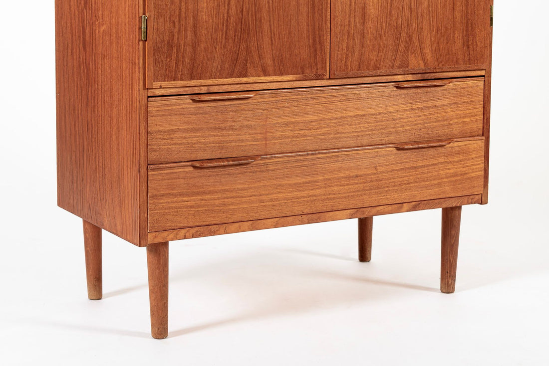 Mid Century Danish Modern Teak Wood Storage or Bar Cabinet