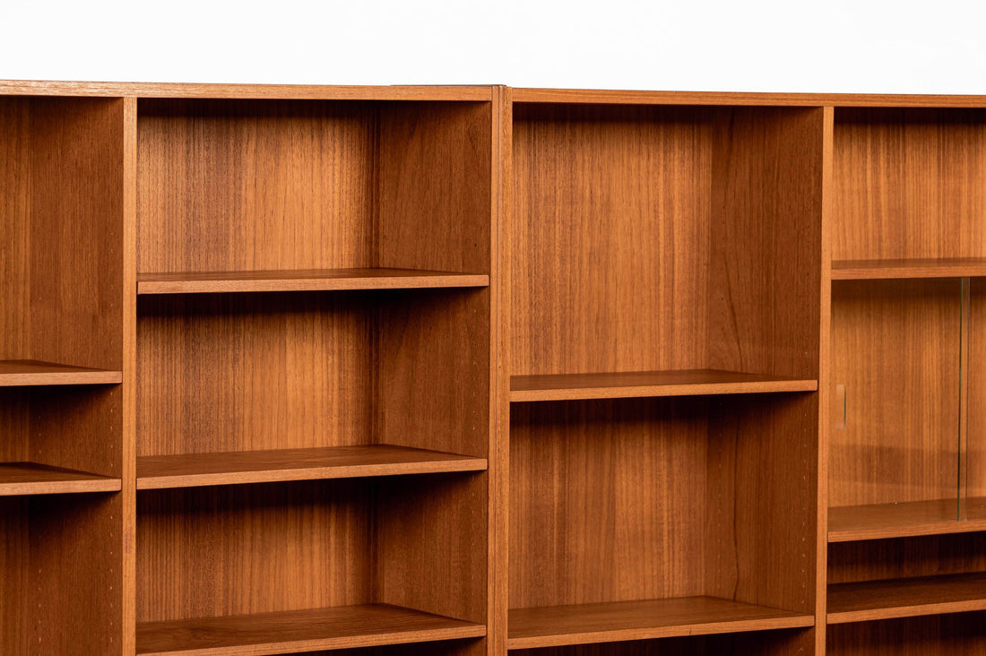 Pair Mid-Century Swedish Modern Teak Bookcase Cabinets, 1960s