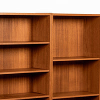 Pair Mid-Century Swedish Modern Teak Bookcase Cabinets, 1960s
