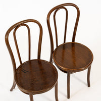 Vintage Antique Bentwood Bistro Cafe Chairs by Thonet Set of 4