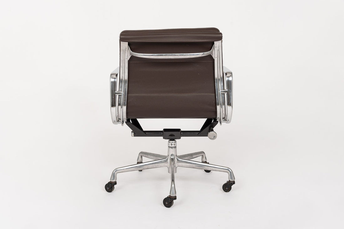 Herman Miller Eames Dark Brown Leather Desk Chair Soft Pad