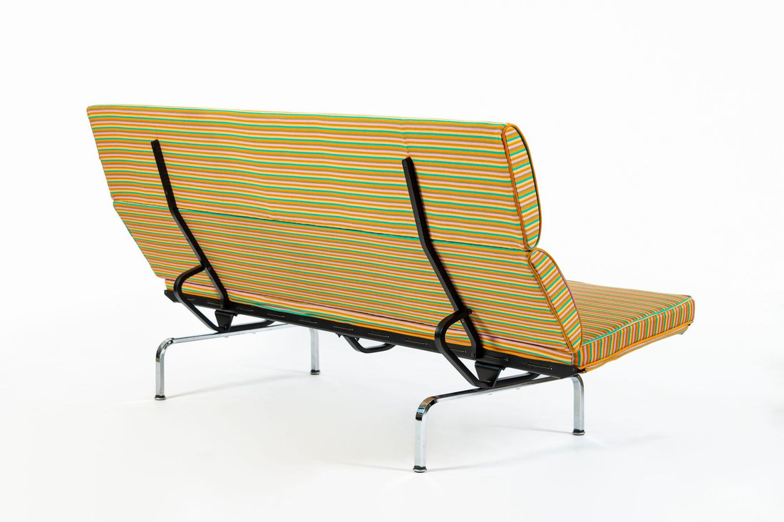 Eames Sofa Compact for Herman Miller, Alexander Girard Maharam Striped Fabric, 2 Available