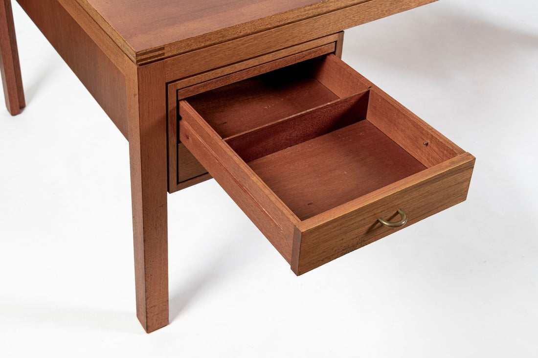 Danish Mahogany Executive Desk by Søborg Møbler, Mid Century Modern Desk, 2 Matching Avail