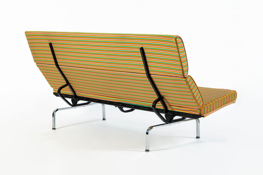 Mid Century Eames Herman Miller Sofa Compact, Alexander Girard Maharam Fabric, 2 Available