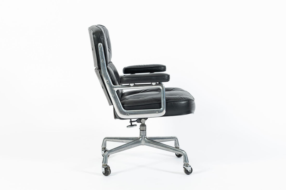Eames Time Life Executive Chair Herman Miller Black Leather Office Chair 1981