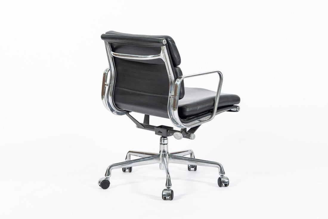 Eames for Herman Miller Soft Pad Black Leather Desk Chair 2000s
