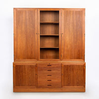 Mid Century Danish Teak & Glass China Cabinet by Kai Winding