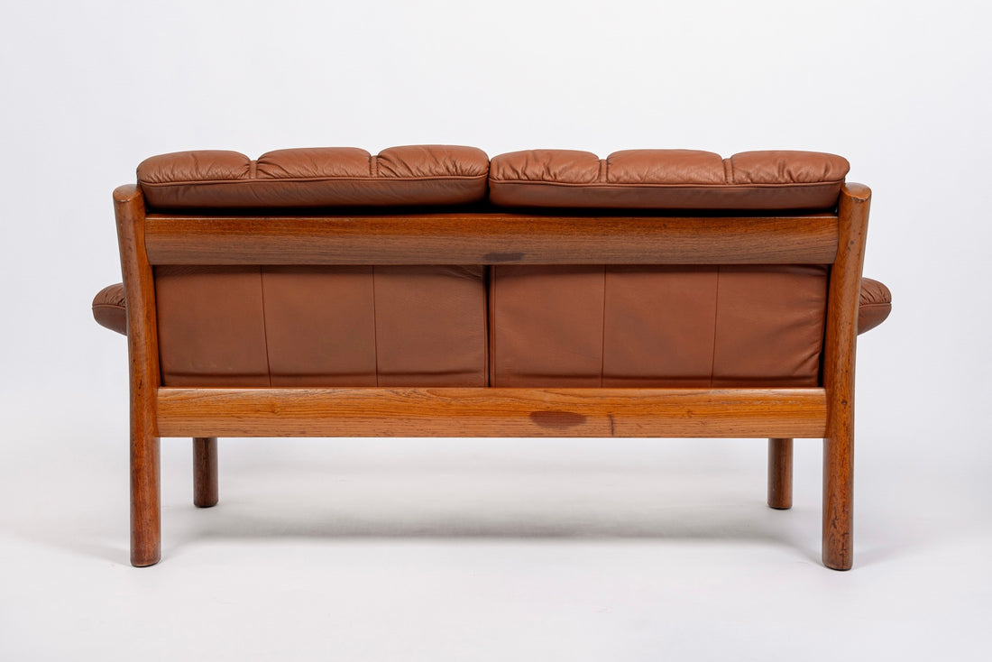 Mid Century Norwegian Brown Leather Sofa by Ekornes, 1970s