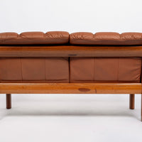 Mid Century Norwegian Brown Leather Sofa by Ekornes, 1970s