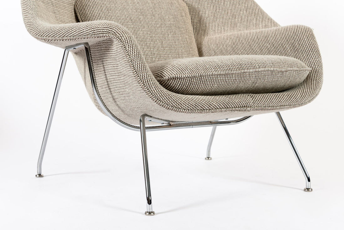 Early Restored Mid Century Tan Womb Lounge Chair by Saarinen for Knoll, Multiples/Custom Available