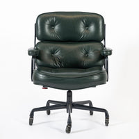 Time Life Green Leather Office Chairs by Eames for Herman Miller, 1996 Set of 4