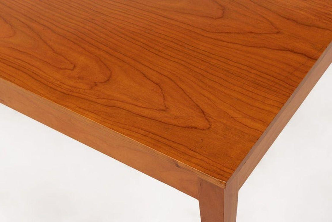 Antique French Art Deco Cherry Wood Writing Desk Table by Jacques Quinet
