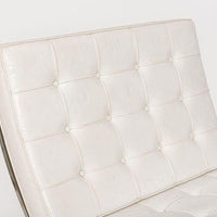 Mid Century White Barcelona Chairs by Mies van der Rohe for Knoll, 1970s