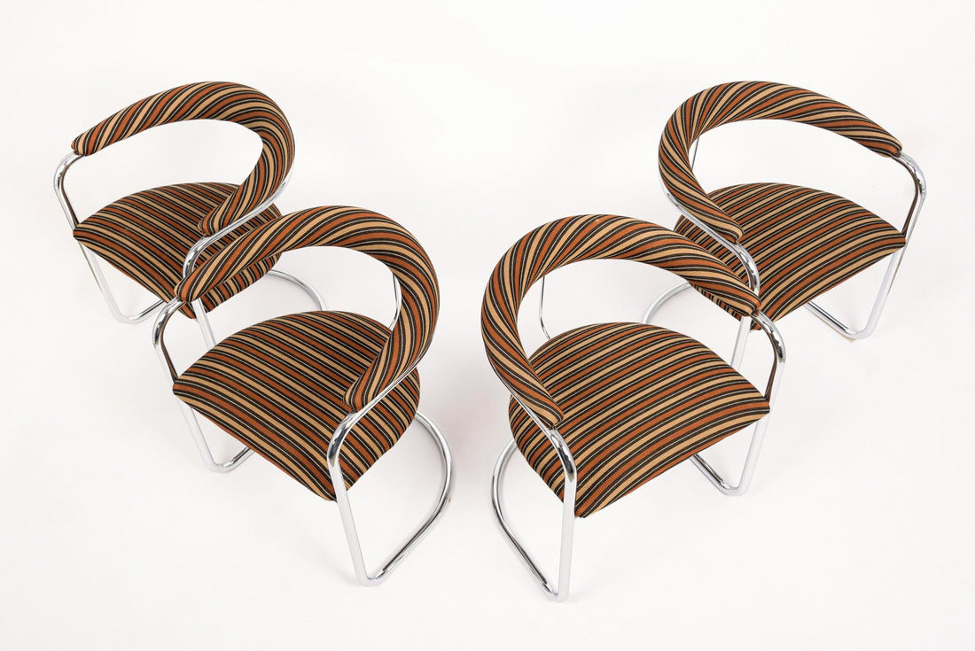 Pair 1970s Mid Century Dining Chairs by Anton Lorenz for Thonet