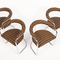 Pair 1970s Mid Century Dining Chairs by Anton Lorenz for Thonet