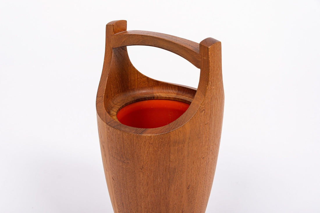 Mid Century Danish Modern Teak Ice Bucket by Jens H. Quistgaard for Dansk