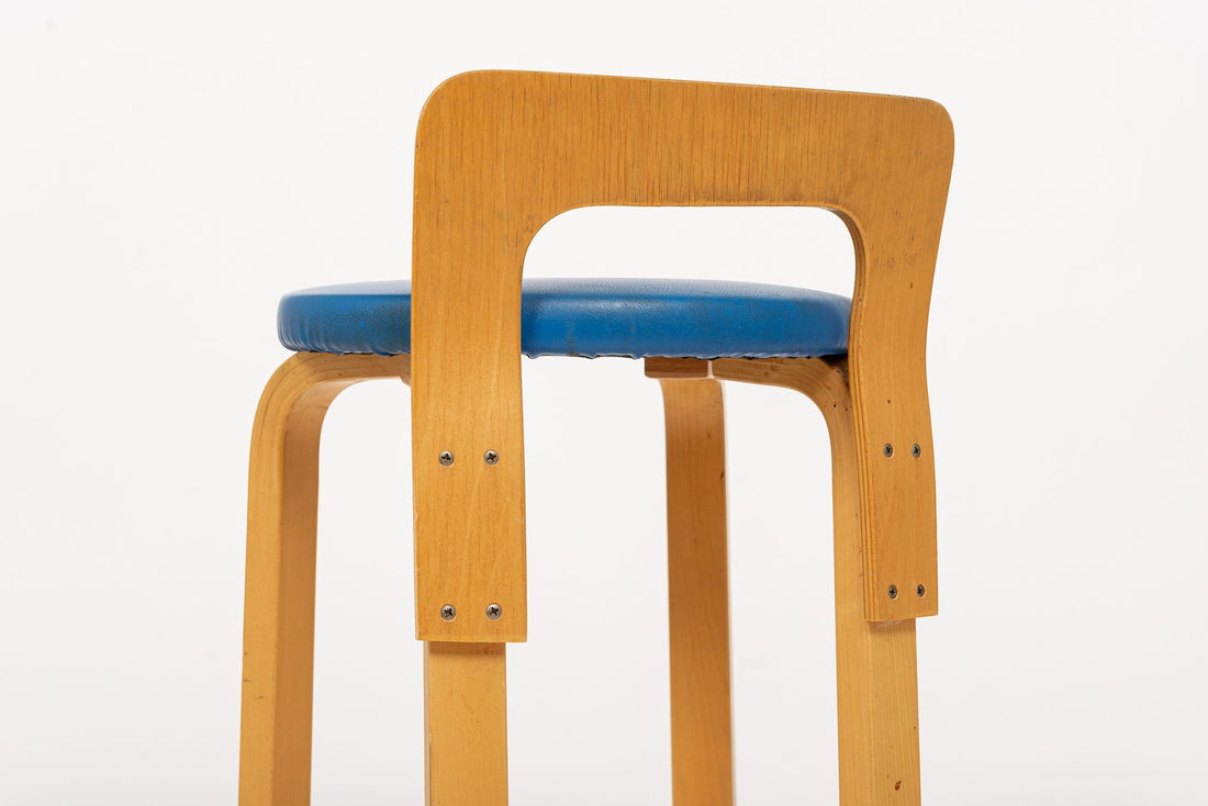 Mid Century Finnish Birch Wood K65 Stools by Alvar Aalto for Artek