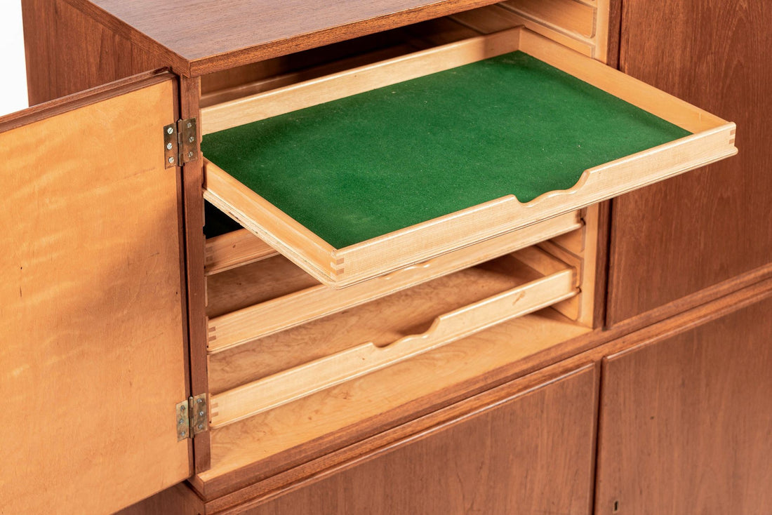 Mid-Century Scandinavian Teak Wood Storage Cabinet in the Style of Afdal