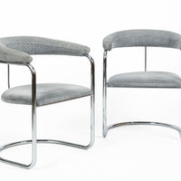 Set of 6 Mid-Century Modern SS33 Chrome Dining Chairs by Anton Lorenz for Thonet, 1970s