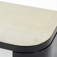 Art Deco Coffee Table in Black Lacquer and Metal Leaf, circa 1935