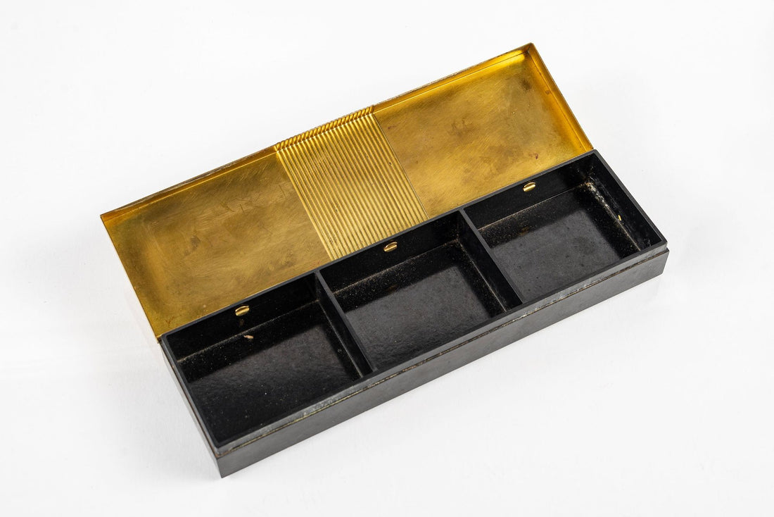 Rare Antique Art Deco Chase & Revere Metal Cigarette Smoking Boxes 1930s