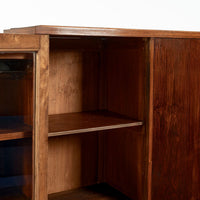 Antique French Art Deco Rosewood Vitrine Display Cabinet or Bookcase, 1940s