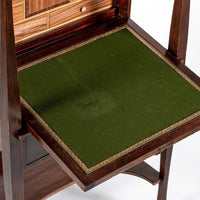 Antique Art Nouveau Scottish Mahogany Floral Secretary Cabinet