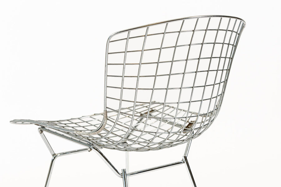Mid Century Modern Silver Wire Dining Side Chairs by Harry Bertoia for Knoll