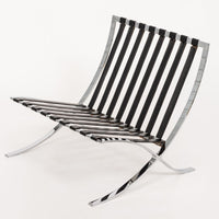 Mid Century Black Barcelona Chair by Mies van der Rohe for Knoll