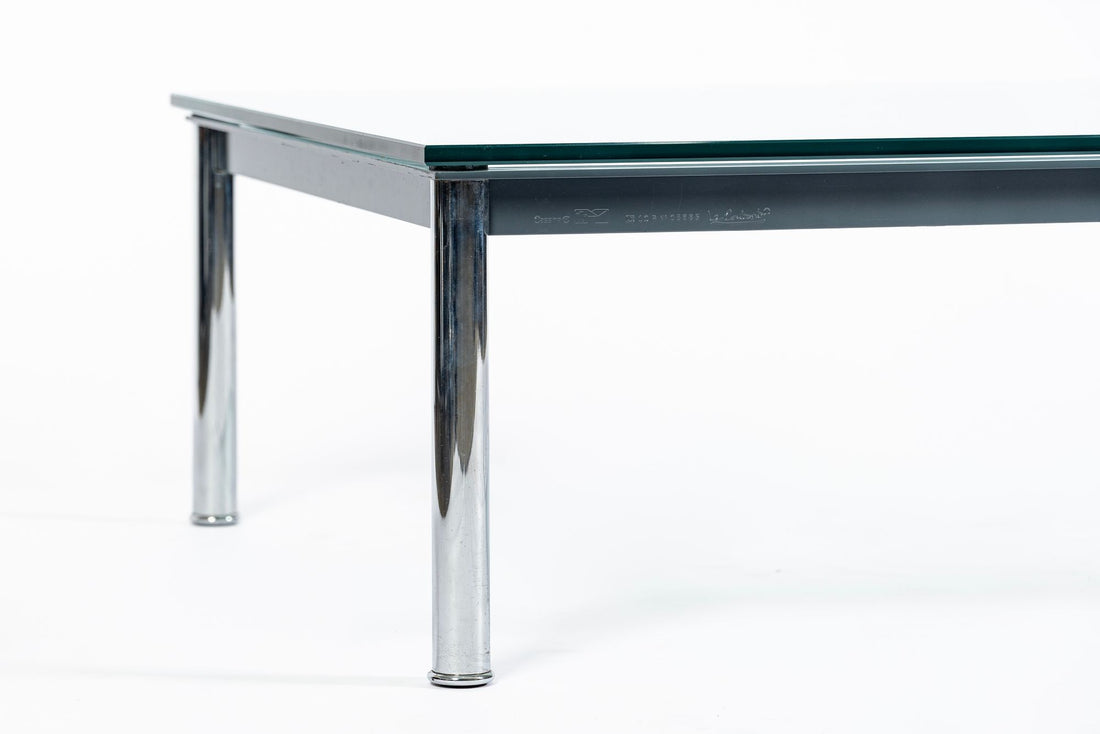 Bauhaus LC10-P Low Glass Coffee Table by Le Corbusier for Cassina