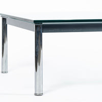 Bauhaus LC10-P Low Glass Coffee Table by Le Corbusier for Cassina