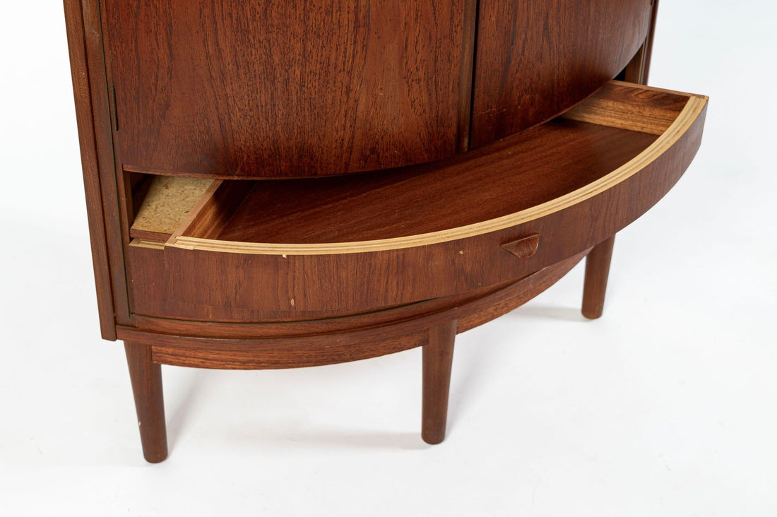 Mid-Century Danish Modern Teak Corner Bar or Storage Cabinet 1960s Selling AS-IS