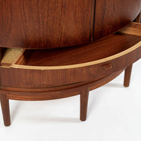 Mid-Century Danish Modern Teak Corner Bar or Storage Cabinet 1960s Selling AS-IS