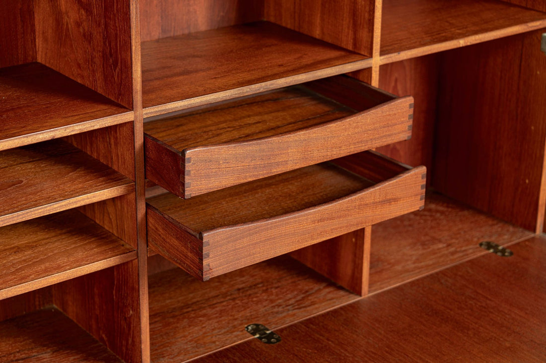 Mid-Century Danish Teak Wall Unit Bookcase by Peter Løvig Nielsen, Pair, 1960s