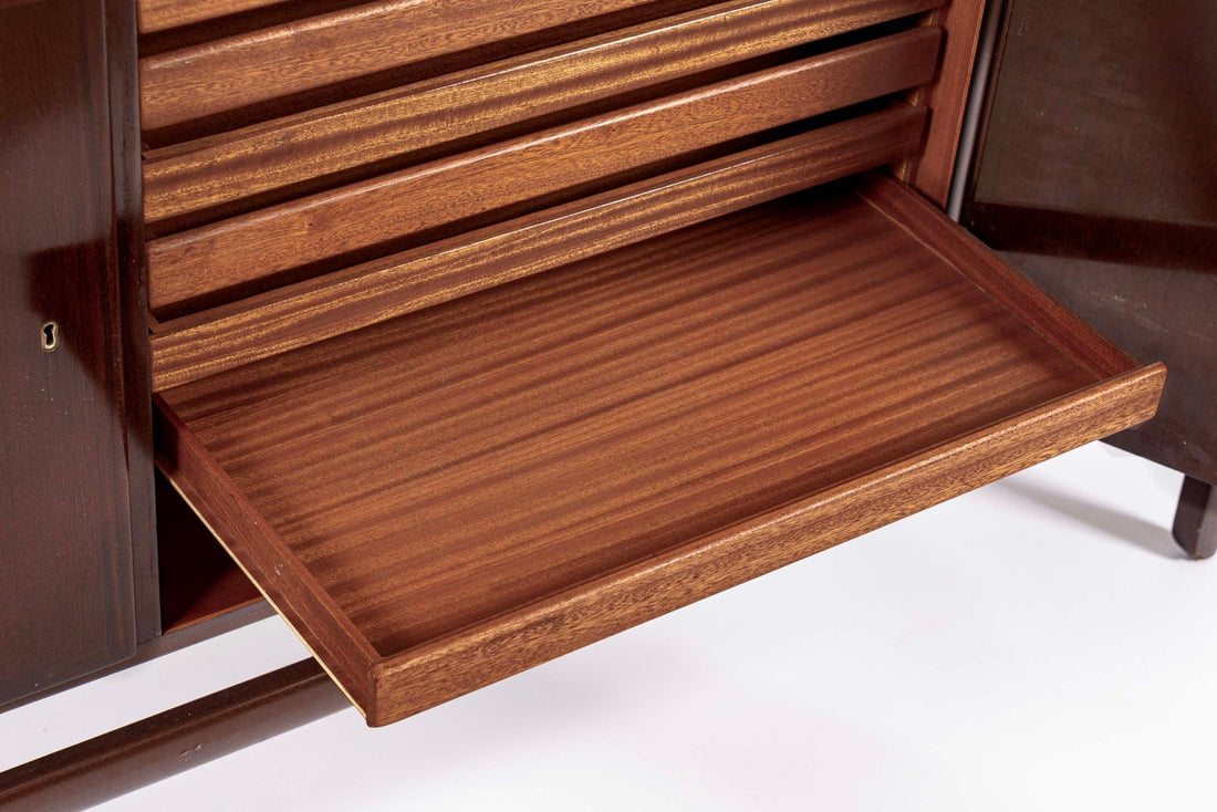 Mid Century Danish Wood Sideboard Cabinet or Credenza by Ole Wanscher