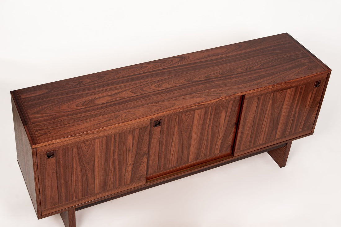 Mid Century Danish Modern Rosewood Credenza or Sideboard Cabinet