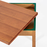 Mid-Century Danish Small Wood Extendable Dining or Game Table by SKM