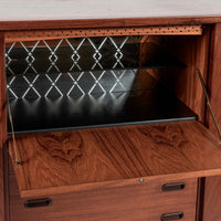 Mid Century Danish Teak Tall Sideboard or Bar Cabinet by Harry Ostergaard